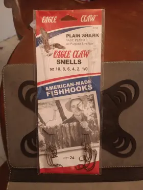 Eagle Claw 031q Baitholder Snells Sz 10 8 6 4 2 1/0 Qty 24 Fishhooks Eagle Claw 031q Baitholder Snells Sz 10 8 6 4 2 1/0 Qty 24 Fishhooks
