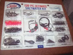 Eagle Claw 033548404283 Salt Water Kit Hooks Egg Sinkers Steel Leader Swivels 138 Piece Eagle Claw 033548404283 Salt Water Kit Hooks Egg Sinkers Steel Leader Swivels 138 Piece