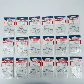 Eagle Claw 047708009126 Lot Of 18 Salmon Leader Slip 2nd Hook Style 580-20 Size 2/3 Nickel Eagle Claw 047708009126 Lot Of 18 Salmon Leader Slip 2nd Hook Style 580-20 Size 2/3 Nickel