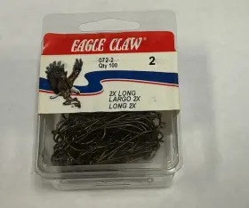 Eagle Claw 047708023023 072-2 100 Pack Size 2 2x Long New