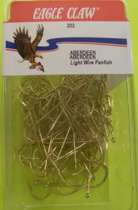 Eagle Claw 047708030816 202 #6 100ct Gold Aberdeen Hooks