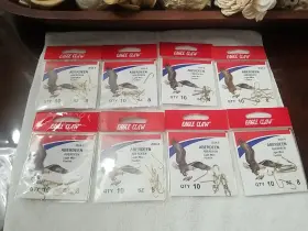 Eagle Claw 047708117586 202a-8 Aberdeen Hooks Sz 8 Qty 10 Lot Of Eagle Claw 047708117586 202a-8 Aberdeen Hooks Sz 8 Qty 10 Lot Of