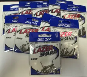 Eagle Claw 047708171137 Qty 100 Lazer Sharp - Bronze Fishing Hooks- L141g-6 10 Packs Of