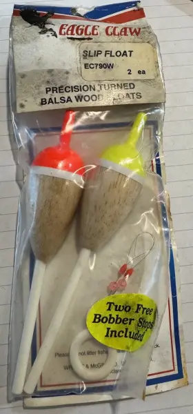 Eagle Claw 047708270243 Vtg New Ec790w 7/8 Inch Balsa Wood Oval Slip Floats 2 Pack And Bobber Stops Eagle Claw 047708270243 Vtg New Ec790w 7/8 Inch Balsa Wood Oval Slip Floats 2 Pack And Bobber Stops