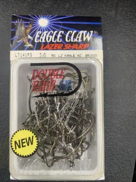 Eagle Claw 047708493000 Nos L141fs-2/0 Bronze Lazer Sharp Kahle Hooks 50pack Made In Usa New