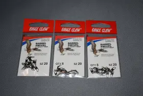 Eagle Claw 047708647618 Barrel Swivel With Safety Snap Size 20 Black Count 24 3 Packs Eagle Claw 047708647618 Barrel Swivel With Safety Snap Size 20 Black Count 24 3 Packs