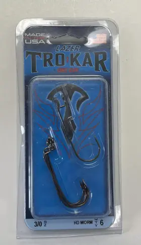 Eagle Claw 047708675987 Lazer Trokar Hd Worm Tk100-3/0 Hooks Quantity 6 Brand New