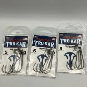 Eagle Claw 047708676007 Trokar Hd Worm #tk100-5/0 Hook Size 5/0of 5pcs Lot