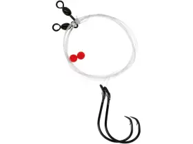 Eagle Claw 047708683395 Catfish Rig 36 Inch With Snap Swivel Hook #6/0 Platinum Black 2pk