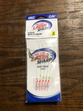 Eagle Claw 047708694513 3 Packs Of Sabiki Bait Rigs Lazer Sharp L946-8