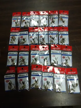 Eagle Claw 047708701303 Lot Of 24 Packs Barrel Swivel With Coastlock Snap Sz 7 Qty 6 To Pack
