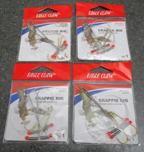 Eagle Claw 047708706148 Crappie Rig Lot Of 4 New In Packages Size 1 Fishing Tackle