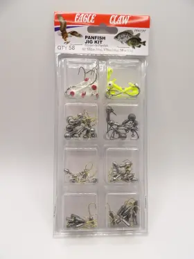 Eagle Claw 047708788175 Panfish Jig Kit Assortment 1/16 Oz. 1/8 And 1/32 58 Count Eagle Claw 047708788175 Panfish Jig Kit Assortment 1/16 Oz. 1/8 And 1/32 58 Count