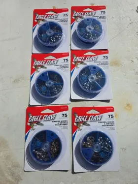 Eagle Claw 05010-001 6 Packs Of Sinker Hook &swivel Assortment