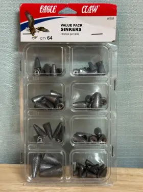Eagle Claw 083941057814 Sinkers 64-pack - Wghts/floats And Leaders At Academy Sports Eagle Claw 083941057814 Sinkers 64-pack - Wghts/floats And Leaders At Academy Sports