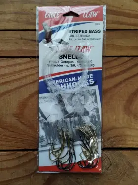 Eagle Claw 092q Snell Hooks Striped Bass / Octopus 6/0 7/0 Bait Holder 3/0 4/0 5/0 6/