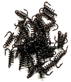 Eagle Claw 12050-010 36 Bronze Dough Bait Spring Treble Hooks Size 10
