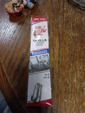 Eagle Claw 127h-2 127 #2 Card Of 6 Bronze Aberdeen Snell Hooks