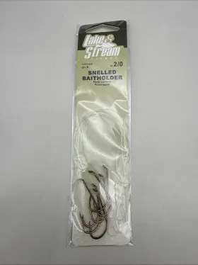 Eagle Claw 13010-029 Lake And Stream Baitholder Snelled -2/0 6-pieces New Read