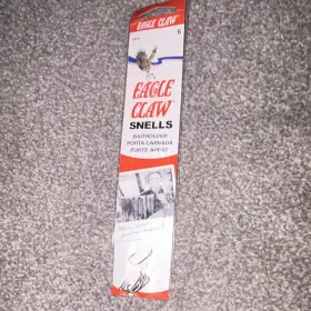 Eagle Claw 139-6 Snelled Baitholder Hooks Gold Size 6 Pack
