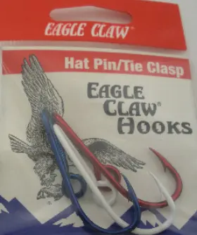 Eagle Claw 155rwbah Red White Blue Hat Hook Set 3ct
