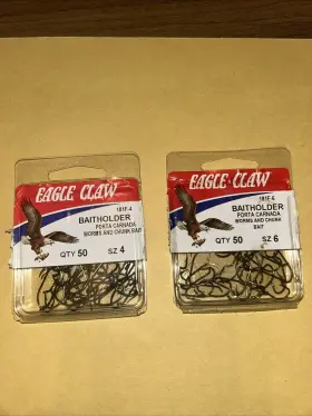 Eagle Claw 181f-4 Baitholder Offset Hooks Bronze #4 50pc #6 50 Pc 181f-6