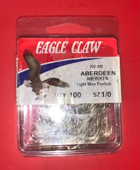 Eagle Claw 202-1/0 202 Sz 1/0 100ct Bronze Aberdeen Hooks