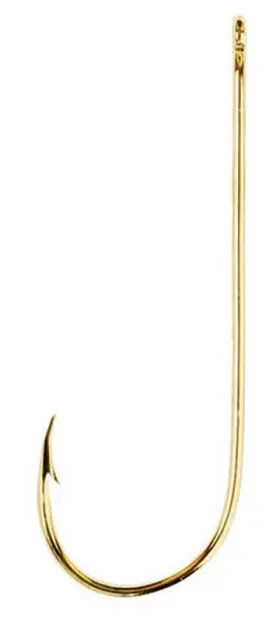 Eagle Claw 202a-1 Light Wire Aberdeen Hooks Size 1 Gold 10 Pack - Eagle Claw 202a-1 Light Wire Aberdeen Hooks Size 1 Gold 10 Pack -