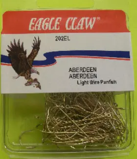 Eagle Claw 202el-6 202el #6 100 Ct Gold Aberdeen Hooks Eagle Claw 202el-6 202el #6 100 Ct Gold Aberdeen Hooks