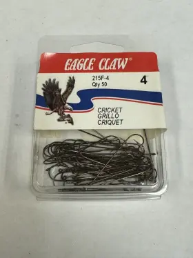 Eagle Claw 215fh-4 215f #4 50ct Bronze Cricket Hooks - Size 4