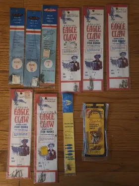Eagle Claw 230x Vintage Snelled Fish Hook Lot New -eagle Hurricane Lm Dickson South Bend Eagle Claw 230x Vintage Snelled Fish Hook Lot New -eagle Hurricane Lm Dickson South Bend