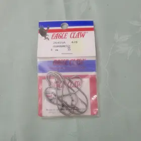 Eagle Claw 254ssah-4/0 Stainless Steel Hooks 254ssa-4/0 Oshaughnessy 8ct Size 4/0