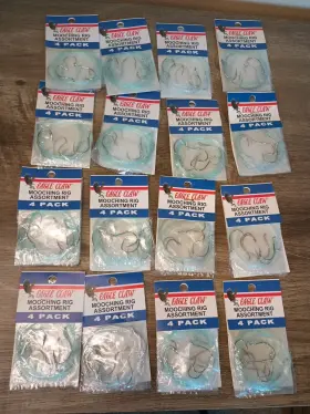 Eagle Claw Cdh04000 New Lot Of 16 Pacs 4 Per Pac Salmon Leader Mooching 64 Total Rigs Eagle Claw Cdh04000 New Lot Of 16 Pacs 4 Per Pac Salmon Leader Mooching 64 Total Rigs