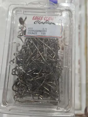 Eagle Claw Hooks 047708035576 300 Count - 410 Jig # 3/0 Oshaughnessy Bronze Eagle Claw Hooks 047708035576 300 Count - 410 Jig # 3/0 Oshaughnessy Bronze