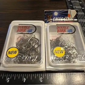 Eagle Claw Hooks 047708492959 100 Plain Shank Lt084fs 1/0 Double Barb Live Bait Rigs Harness
