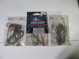 Eagle Claw Hooks L45g Forty-four 44 #l45g For Soft Baits And Worms 4/0 Auto-rotate- New