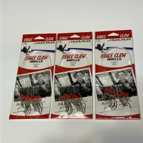 Eagle Claw Hooks L9226nqk 3 Packs- Snells Octopus With Leader And Red Bead Szs 1-4/0 18-ct Eagle Claw Hooks L9226nqk 3 Packs- Snells Octopus With Leader And Red Bead Szs 1-4/0 18-ct