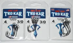 Eagle Claw Hooks Tk130-3/0 3 Packs Trokar Flippin 3/0 Bass Flipping Hook