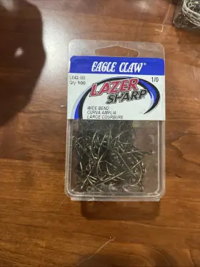 Eagle Claw L042-1/0 L042 #1/0 Wide Bend Bronze Flounder Hook 100ct Eagle Claw L042-1/0 L042 #1/0 Wide Bend Bronze Flounder Hook 100ct