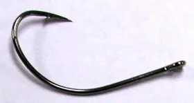 Eagle Claw L042bp-2-100 L42bp #2 100ct Black Platinum Striper Flounder Hooks
