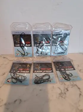 Eagle Claw L095xblg-2/0 6 Packs Lazer Sharp Black Hooks Size 2/0 L095xblg 8 Per Pack