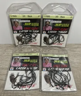 Eagle Claw L150g Vtg Grigsby Hp Hook 2/0 For Bass Tube Baits Usa Made 4 8pks