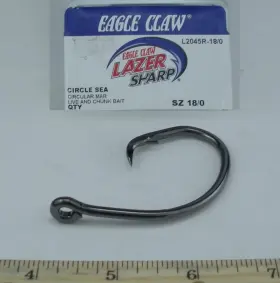 Eagle Claw L2045gh-18/0 Circle Sea Big Game Hook 3ct Eagle Claw L2045gh-18/0 Circle Sea Big Game Hook 3ct
