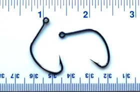 Eagle Claw L2454-bkm 1 000 L2454 2x Strength Non-offset Black Kahle Hooks Size 4