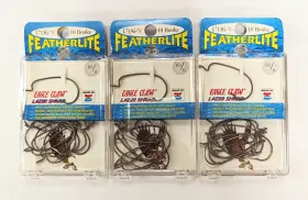 Eagle Claw L713g Lazer Sharp Featherlite Finesse Nickel Teflon Wide Gap Hooks Eagle Claw L713g Lazer Sharp Featherlite Finesse Nickel Teflon Wide Gap Hooks