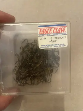 Eagle Claw L774f-2 L774f #2 50ct Treble Hooks 4x Bronze Eagle Claw L774f-2 L774f #2 50ct Treble Hooks 4x Bronze