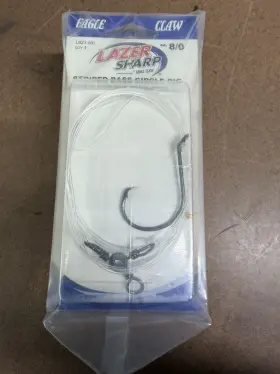 Eagle Claw L820-6/0 Lazer Sharp Size 6/0 Striped Bass Circle Sea Rig Eagle Claw L820-6/0 Lazer Sharp Size 6/0 Striped Bass Circle Sea Rig