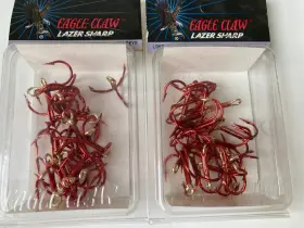 Eagle Claw L960ts 40 Lazer Sharp Goldeye 2 Boxes Of Treble Fishing Hooks Size 1 Eagle Claw L960ts 40 Lazer Sharp Goldeye 2 Boxes Of Treble Fishing Hooks Size 1
