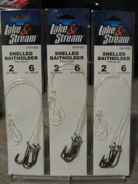 Eagle Claw Lake & Stream - Laker 13010-008 18 Snelled And Baitholder Fish Hooks - Bronze Size 8 Eagle Claw Lake & Stream - Laker 13010-008 18 Snelled And Baitholder Fish Hooks - Bronze Size 8