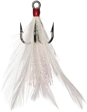 Eagle Claw Ldt6ww Lazer Sharp Dressed Treble Fishing Hook White Size 6 Eagle Claw Ldt6ww Lazer Sharp Dressed Treble Fishing Hook White Size 6